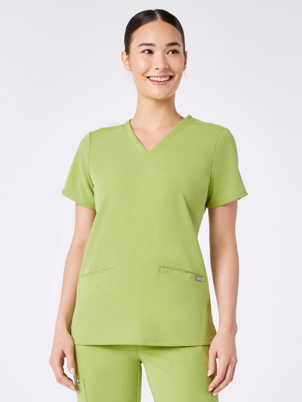 NWT Figs Women's Casma scrub top in Matcha